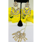 Pippal-Patti-traditional-earring-tikka-set-#320-white