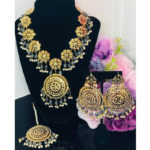traditional-necklace-with-earings-and-tikka-#581-GREY